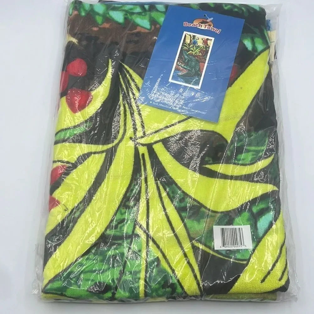 Beach towel Alligator / tropical  30x60